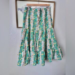RHODE FOR TARGET COTTON FLORAL MAXI SKIRT XL